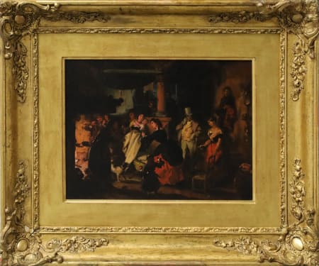 Angelo Inganni — La visita alla balia